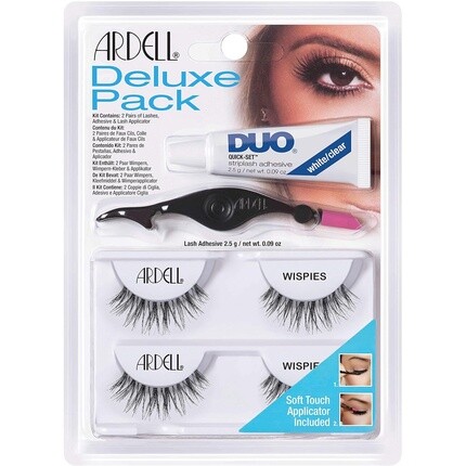 

ARDELL Deluxe Pack Ресницы из натуральных волос с двойным клеем для ресниц и удобным аппликатором для крепления накладных ресниц 2,5 г — упаковка из 2 шт.
