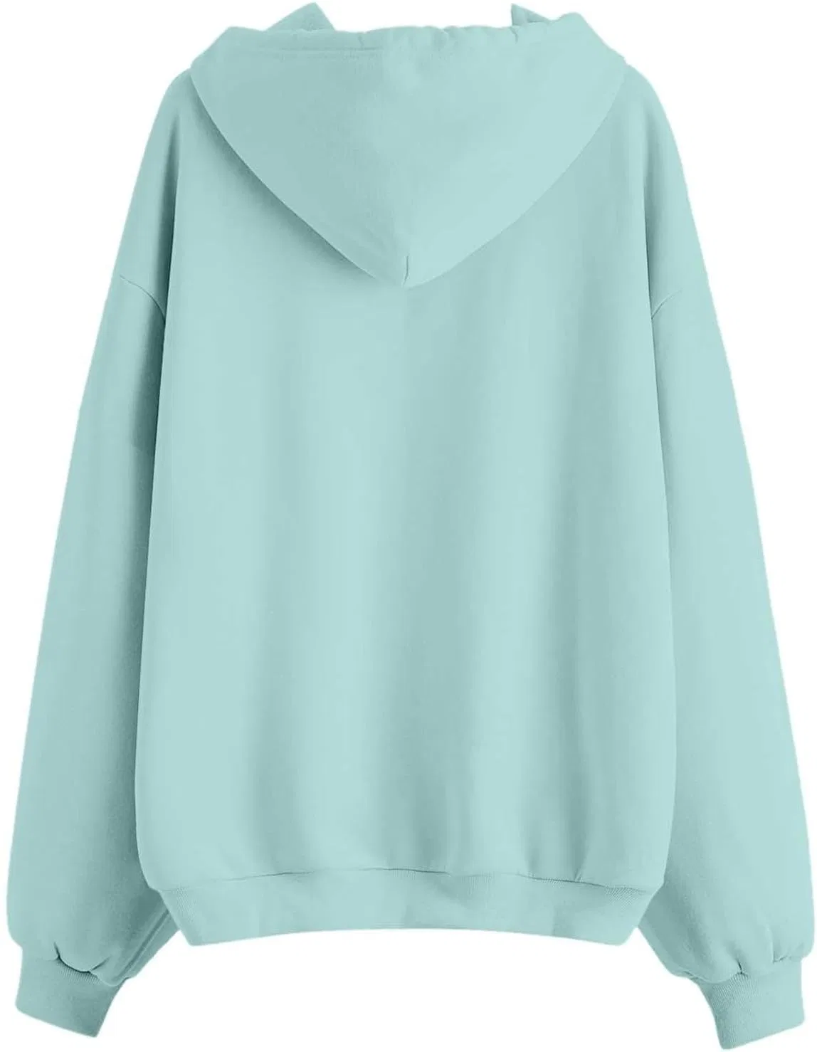 Худи на молнии, оверсайз, женское, цвет Mint Green — фото 4