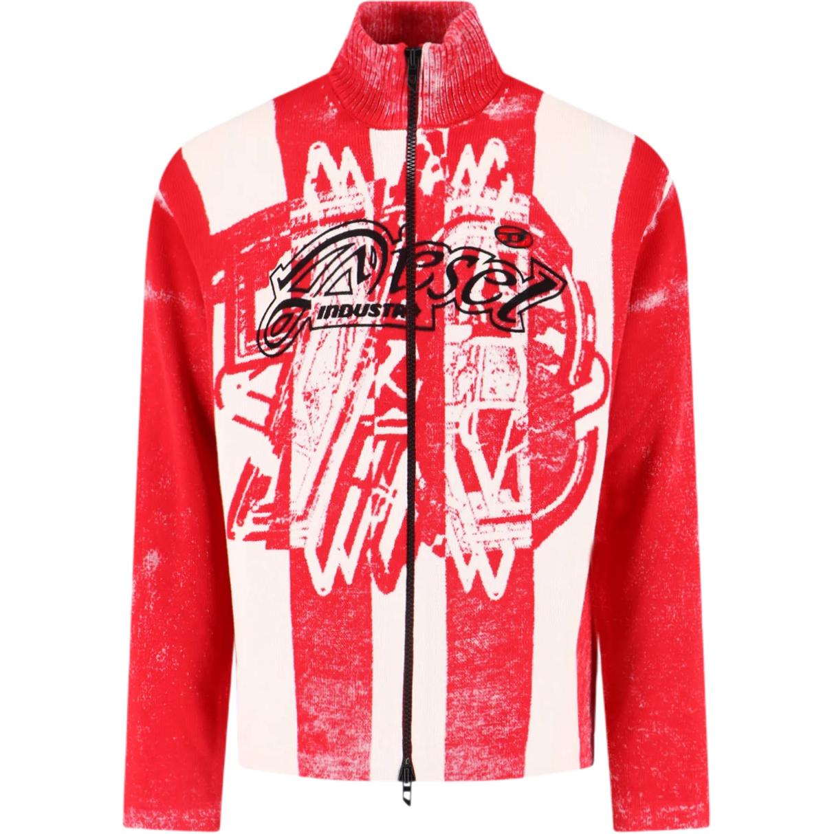 Кардиган K-Oliba-Jkt с графическим принтом и молнией DIESEL, red