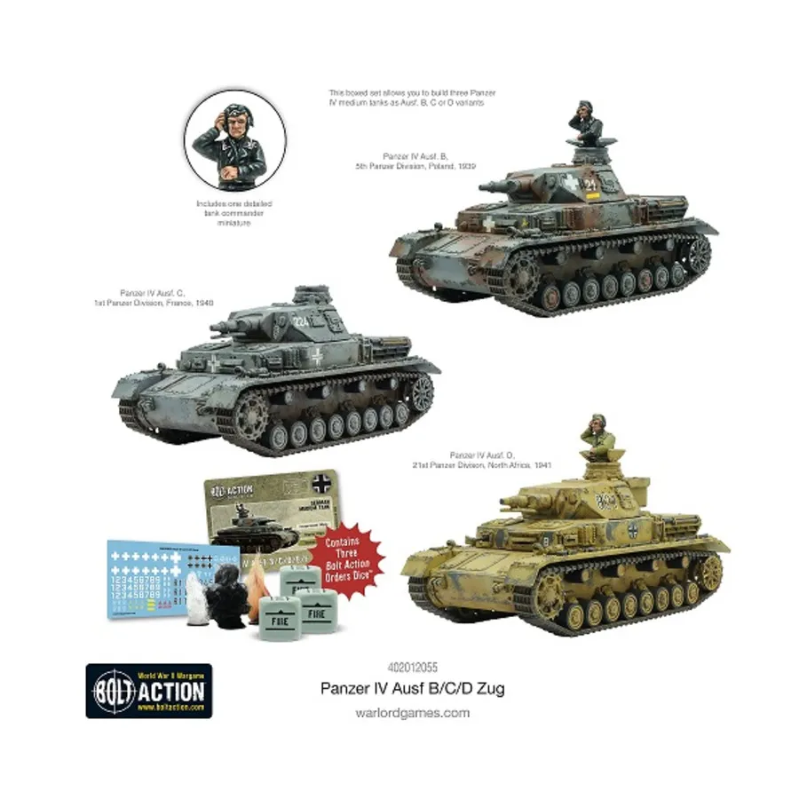 

Panzer IV Ausf. Б/Ц/Д Цуг, Bolt Action - German - Panzer (28mm)