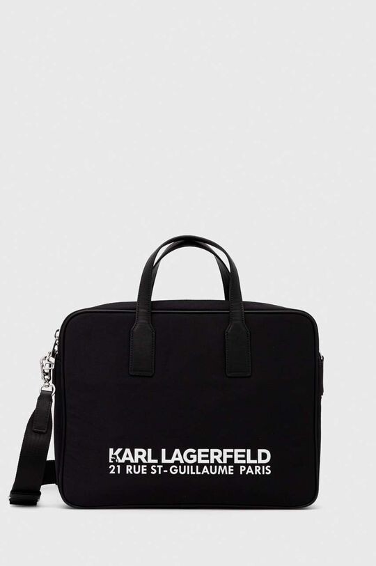 

Сумка для ноутбука Karl Lagerfeld с надписью, черный
