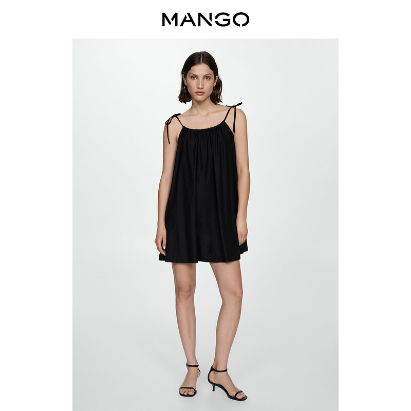 

Женское платье Mango без рукавов с регулируемыми бретелями, черный