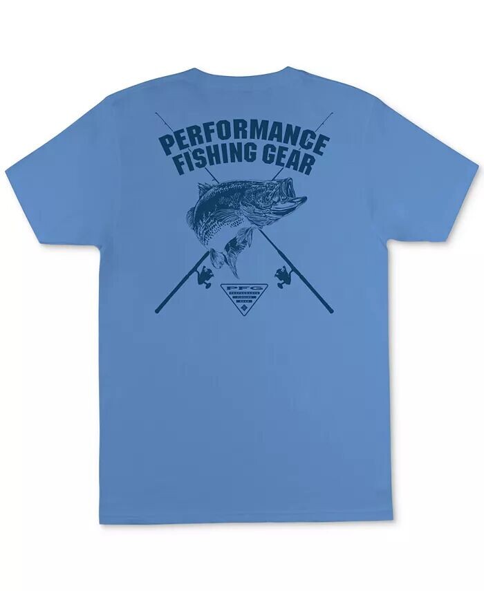 

Мужская футболка с рисунком Caster Performance Fishing Columbia, синий