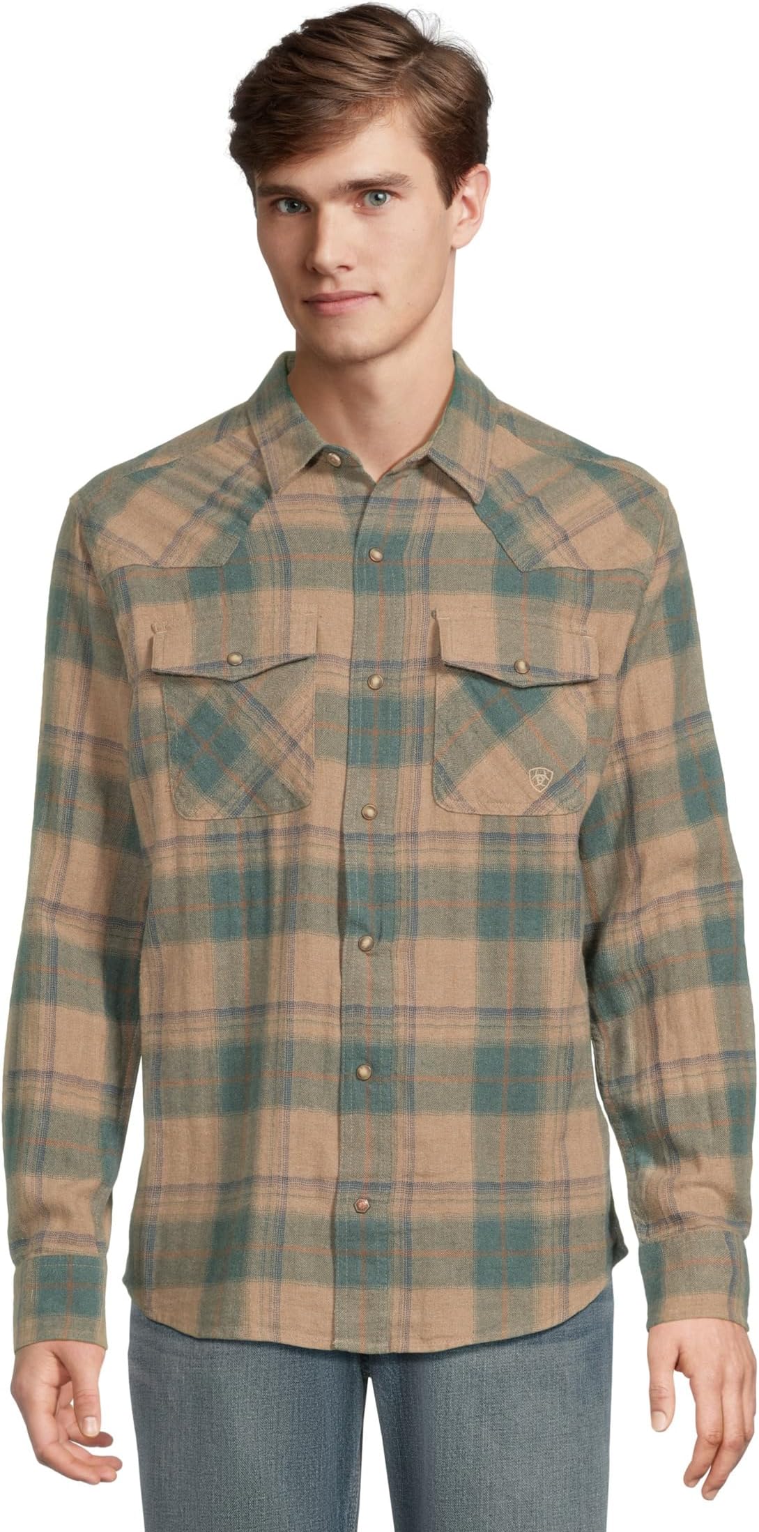 

Мужская рубашка Huxlee Retro Fit Ariat, Deep Teal