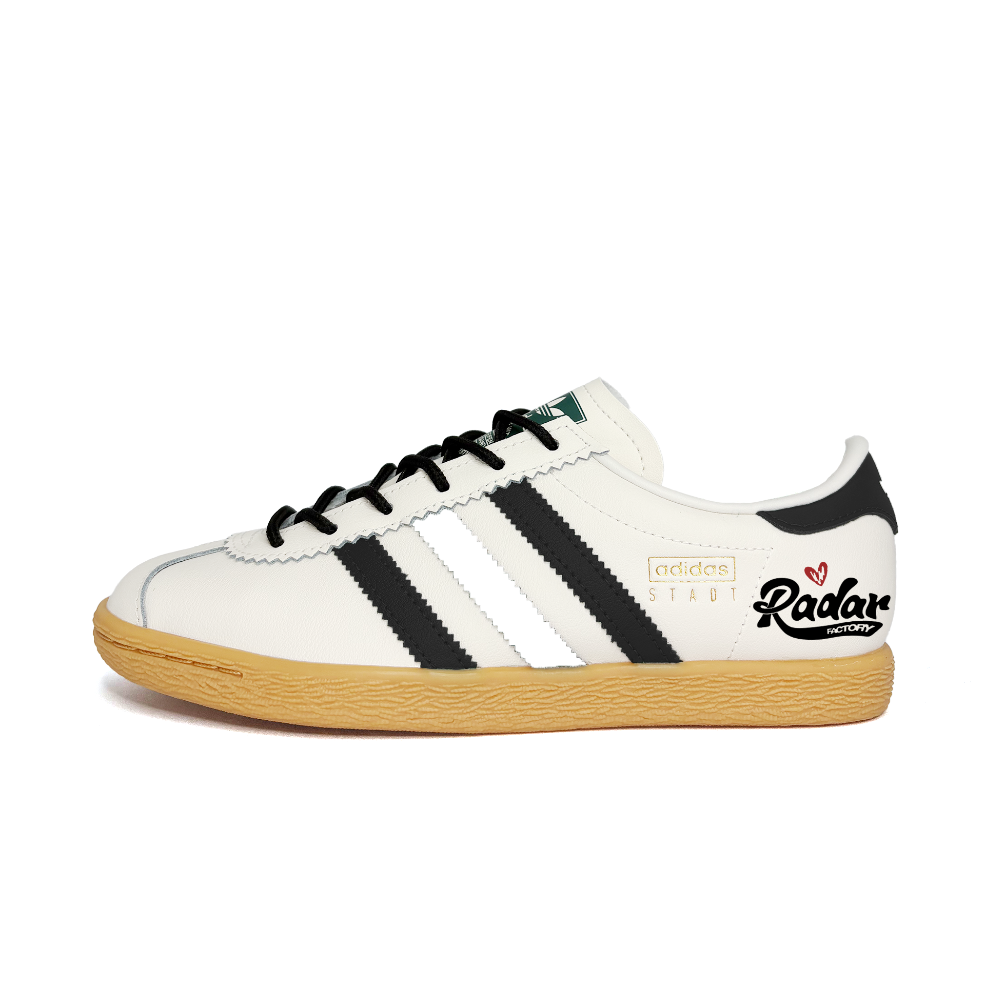 

Adidas Originals Stadt Black White Dual Gradient Abrasion Resistant Low top German Army Trainers Unisex Beige