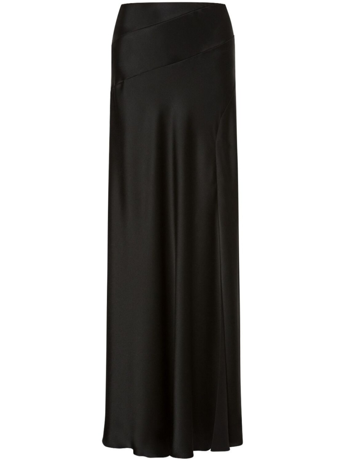 

Alberta Ferretti атласная юбка макси с разрезом, черный