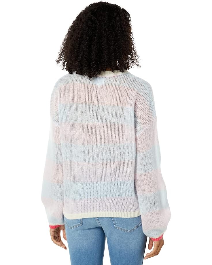 

Свитер SUNDRY Stripe Balloon Sleeve Sweater, цвет Ballet/Periwinkle