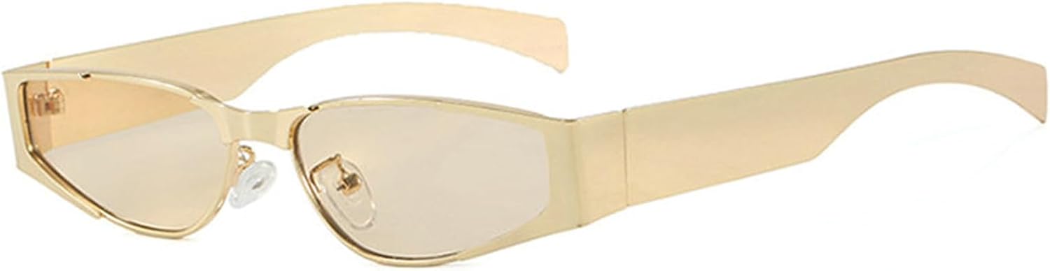 

Женские солнцезащитные очки Helena в стиле панк, маленькие прямоугольные, 2025 год, роскошная металлическая оправа, классические квадратные солнцезащитные очки для женщин, C3