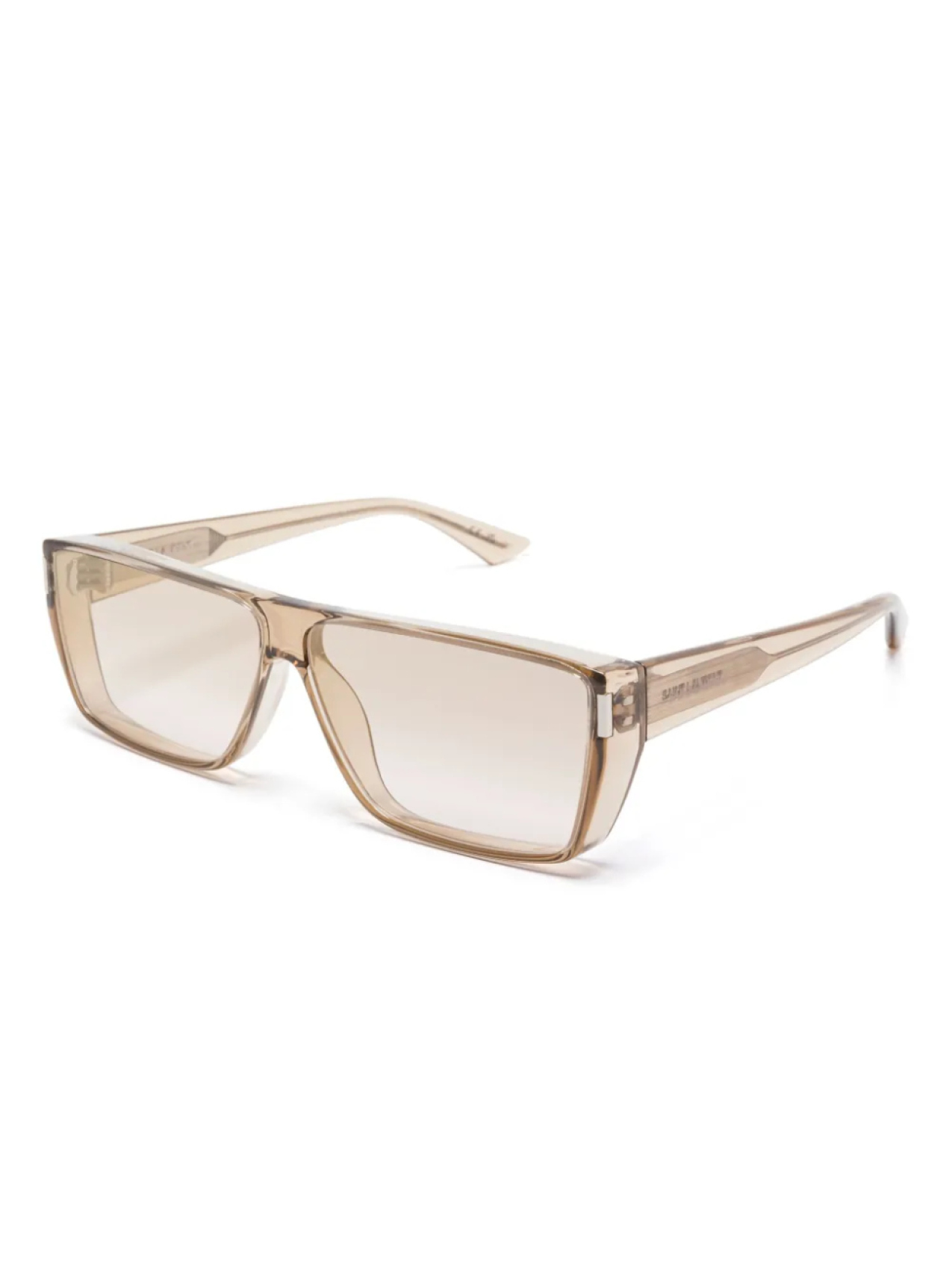 Солнцезащитные очки Saint Laurent Eyewear в прямоугольной оправе, коричневый — фото 2