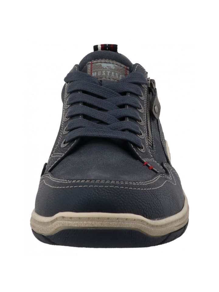 MUSTANG SHOES Спортивные кроссовки на шнуровке синего цвета — фото 2