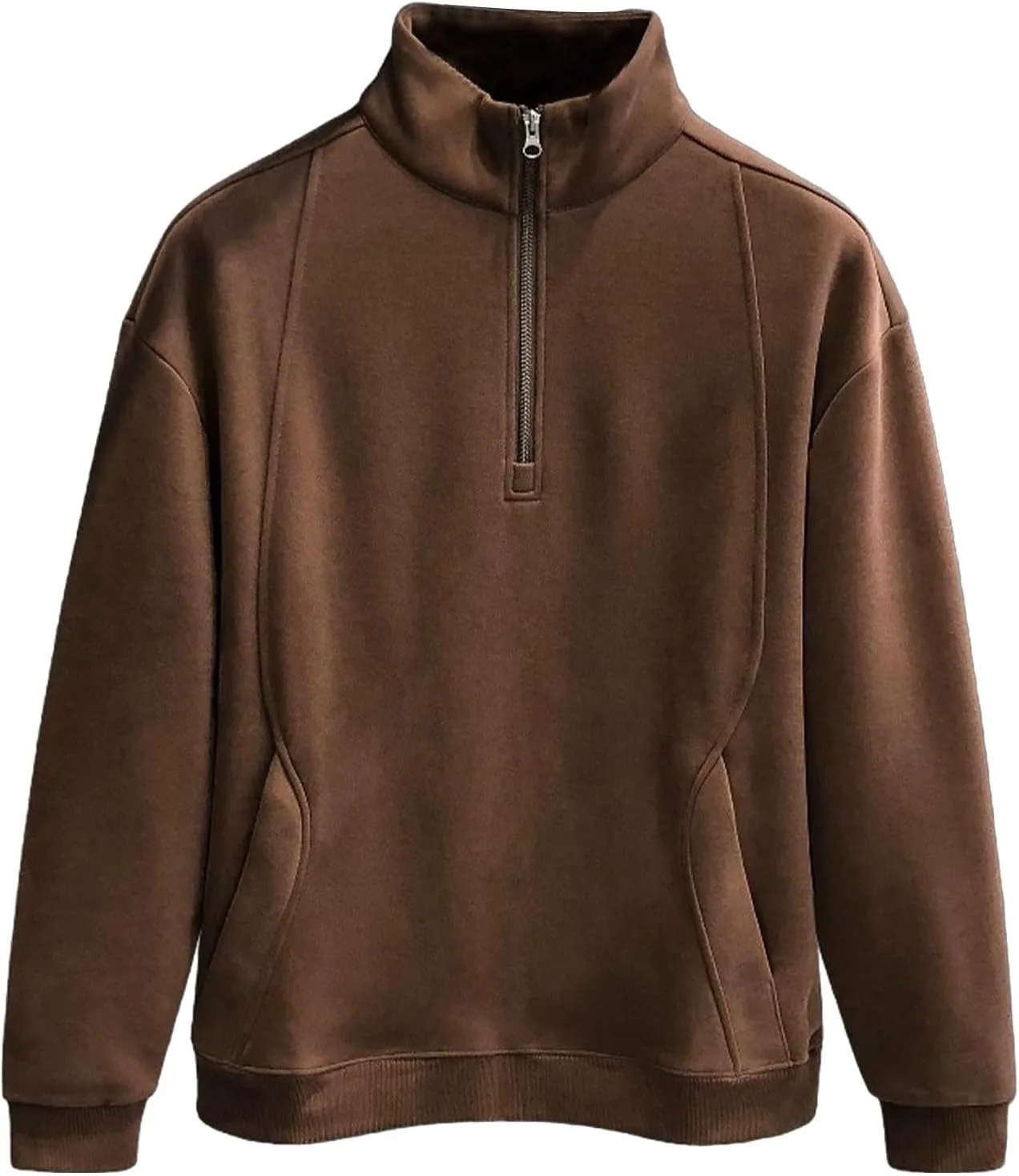 

Толстовка с молнией на 1/4, мужская, с длинным рукавом, на флисе