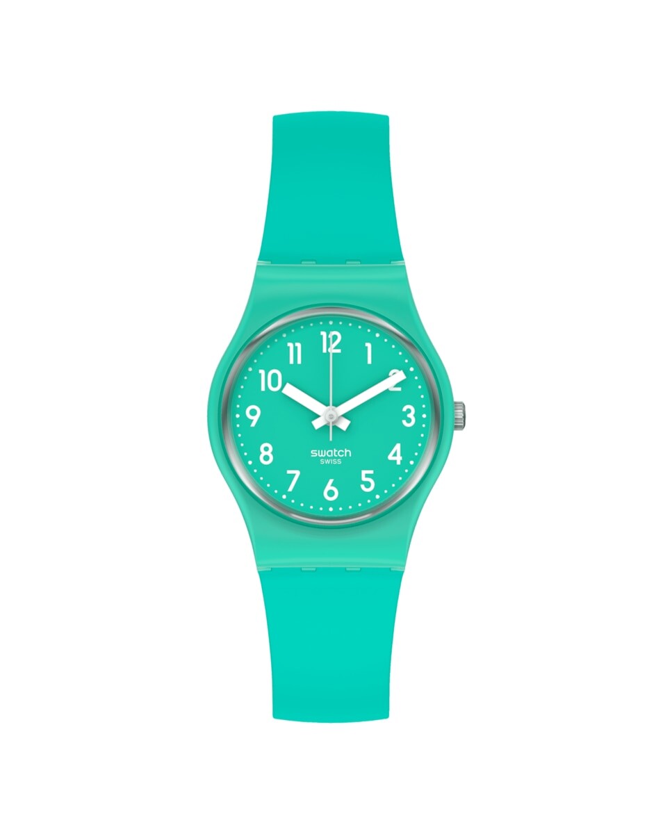 

Назад к часам в мятном цвете с синим силиконовым ремешком Swatch, синий