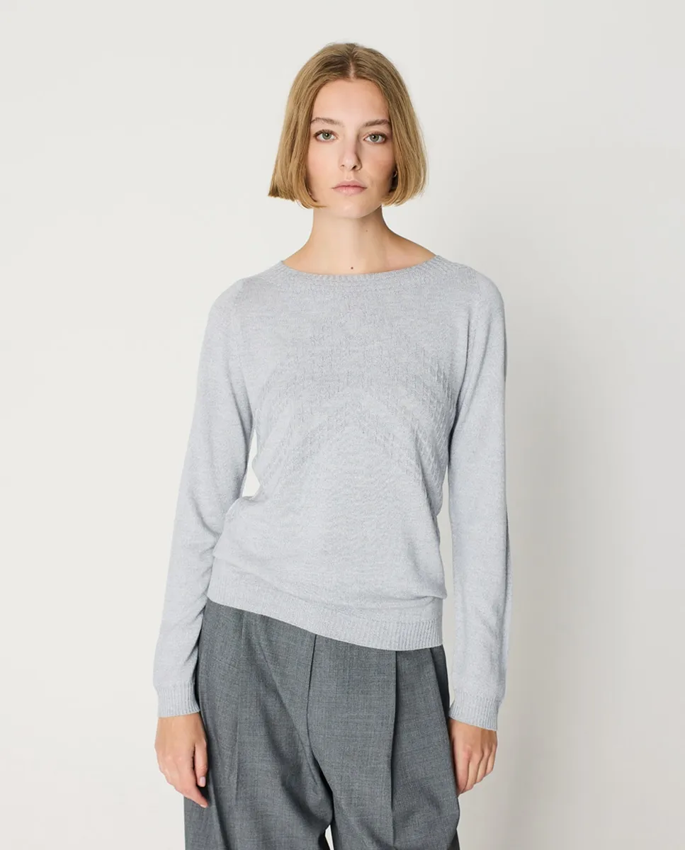 

Женский джемпер с деталями на плечах Escorpion, серый