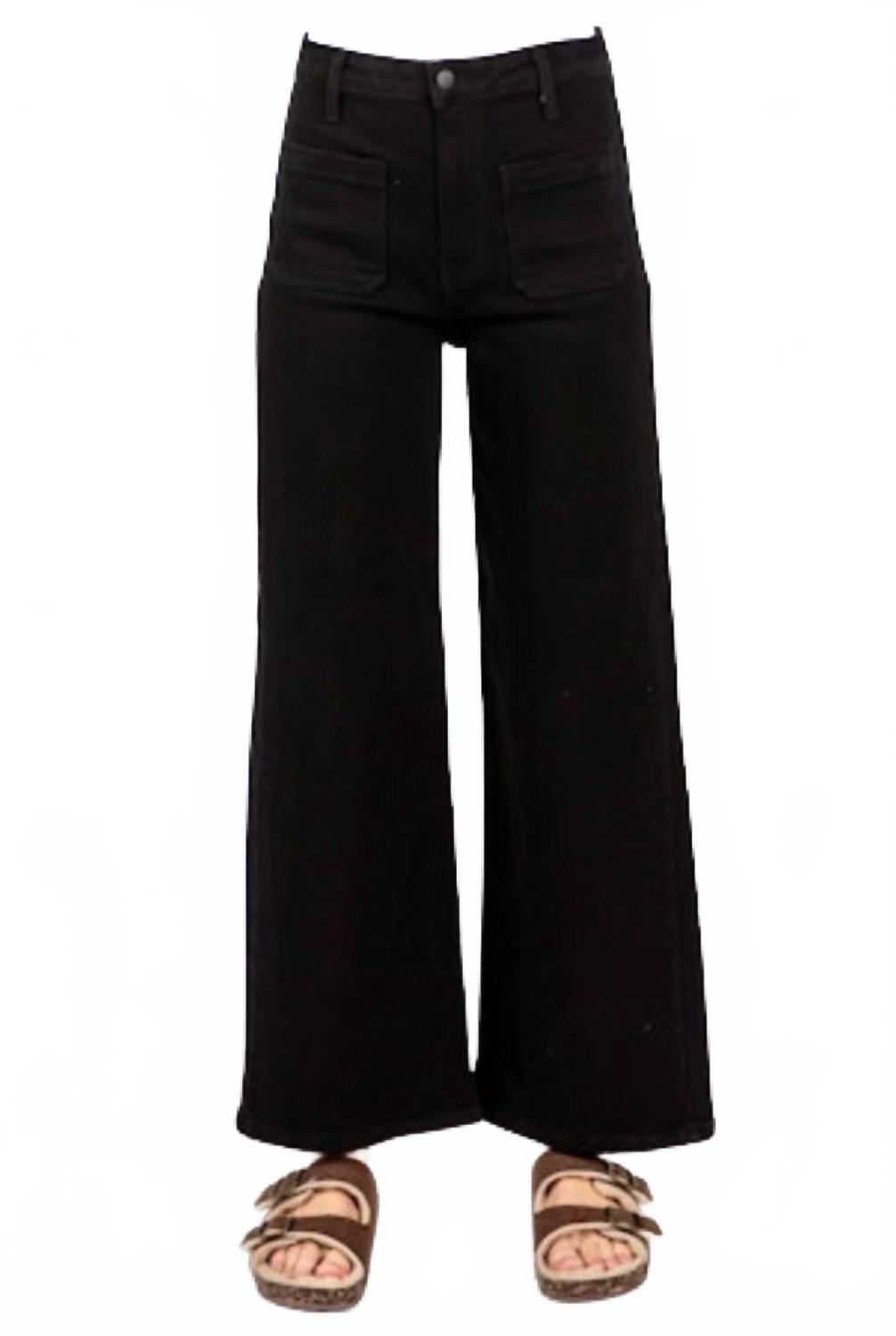 

Джинсы Bianca с высокой талией и накладными карманами в матросском стиле, черные L.T.J