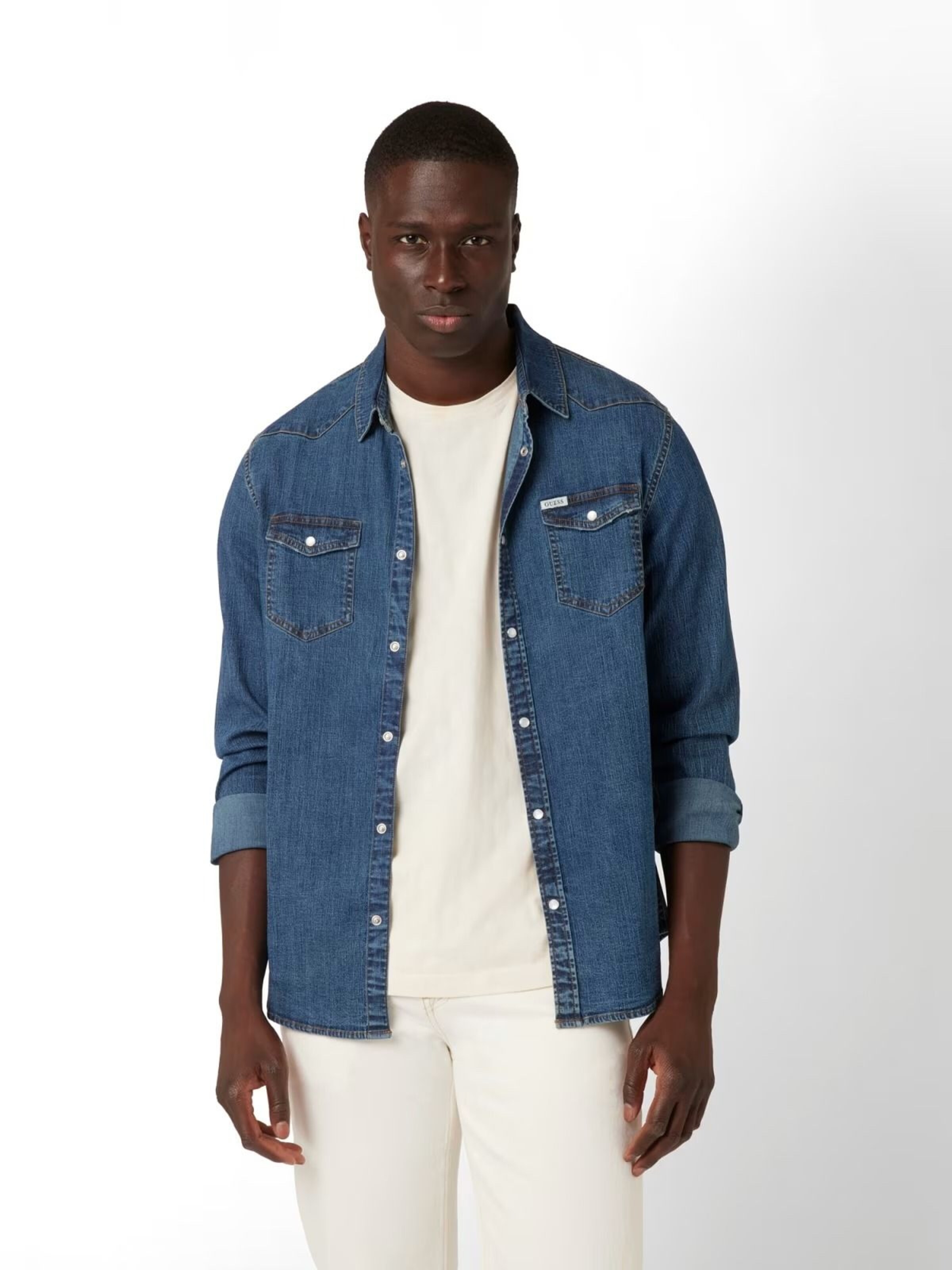 

GUESS Куртка для межсезонья в синем цвете