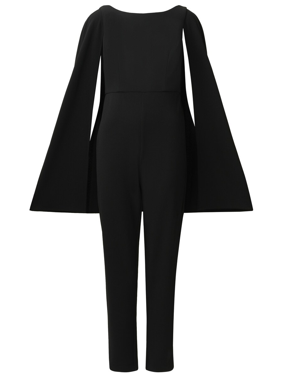 

Комбинезон Adrianna Papell Knit Crepe Cape Jumpsuit, черный