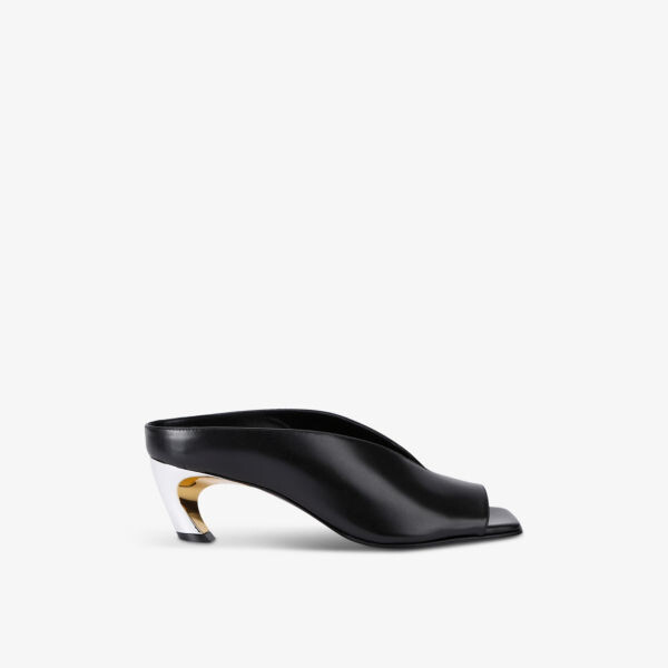 

Туфли-Мюли Armadillo из кожи с квадратным носком и каблуком Alexander Mcqueen, черный
