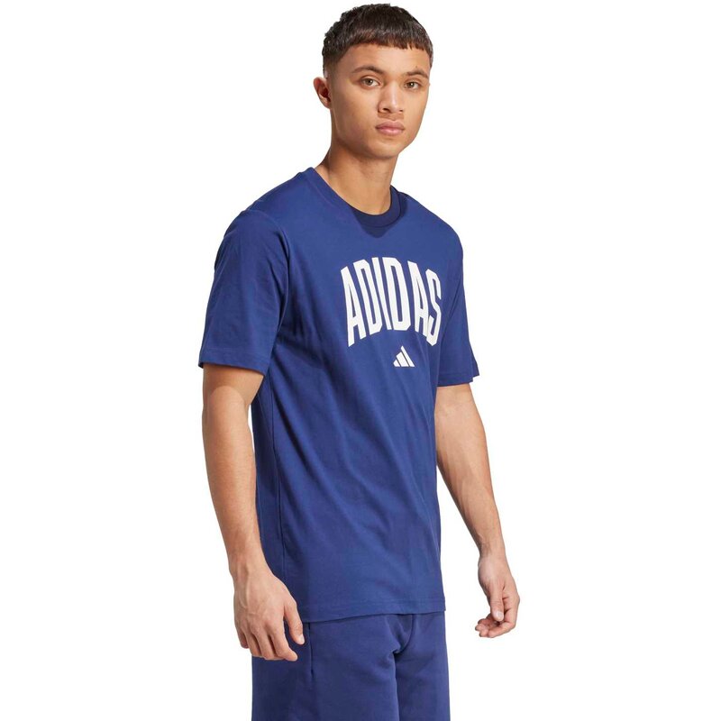 Футболка с графическим обозначением студенческой родословной Adidas, цвет dkblue — фото 4
