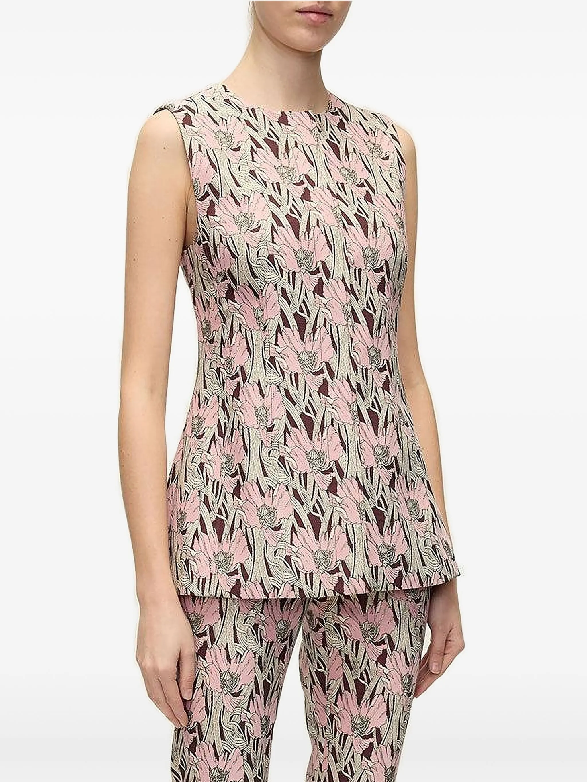 

Топ Jessup с цветочным принтом Veronica Beard, красный