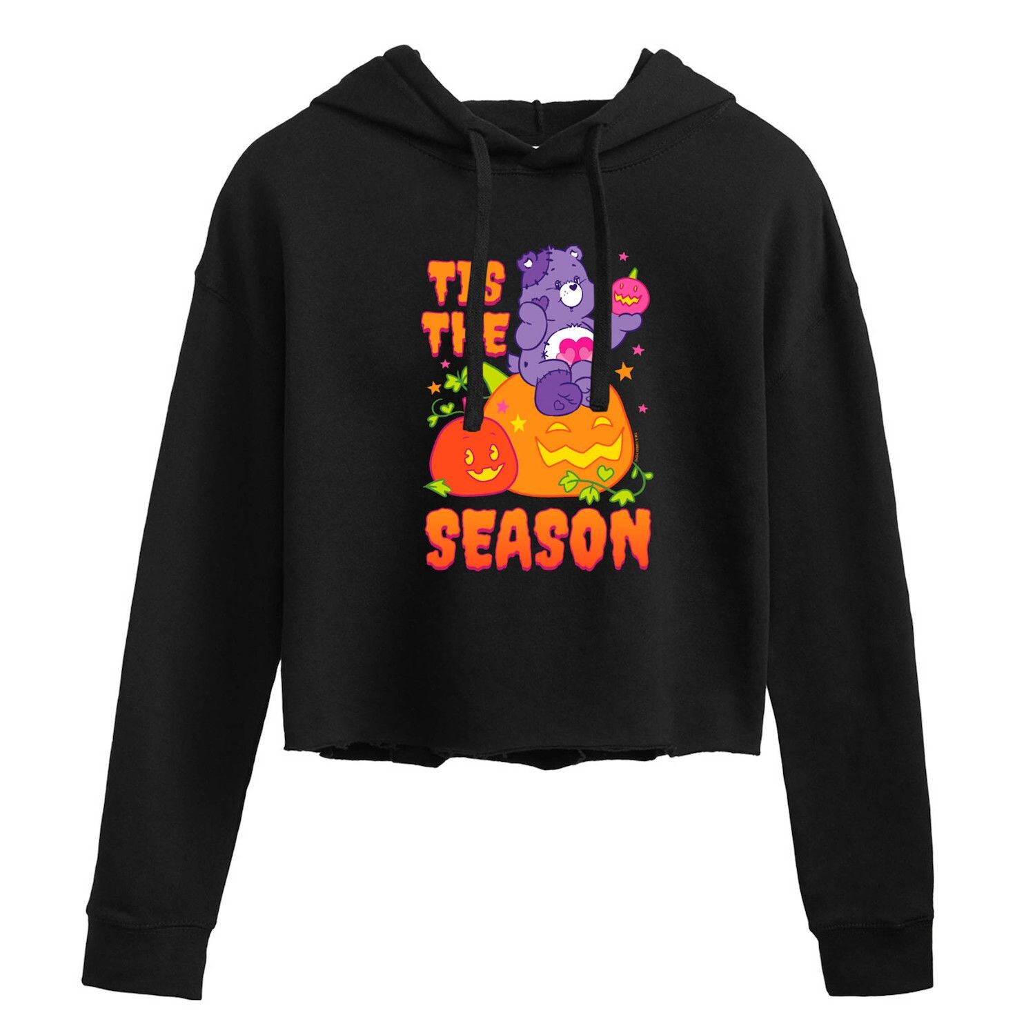 

Укороченная толстовка с капюшоном для юниоров Care Bears Tis The Season Licensed Character, черный