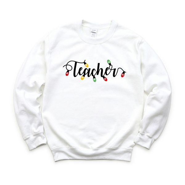 

Свитшот Teacher с новогодними огоньками Simply Sage Market, White, Белый, Свитшот Teacher с новогодними огоньками Simply Sage Market, White