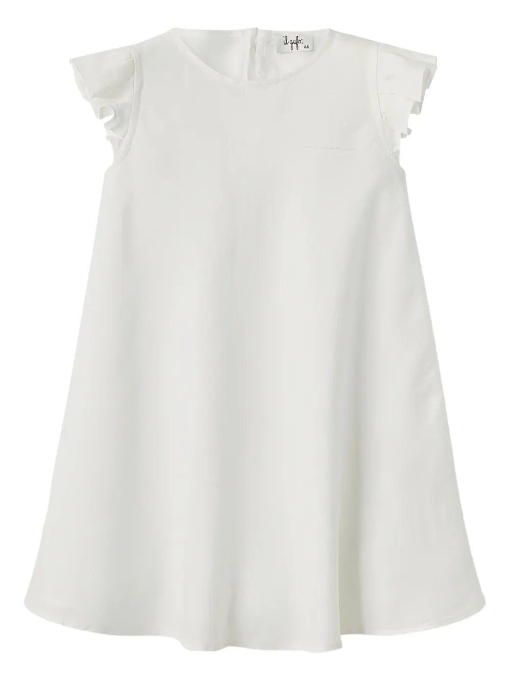 

Платье с оборками и короткими рукавами Il Gufo, белый