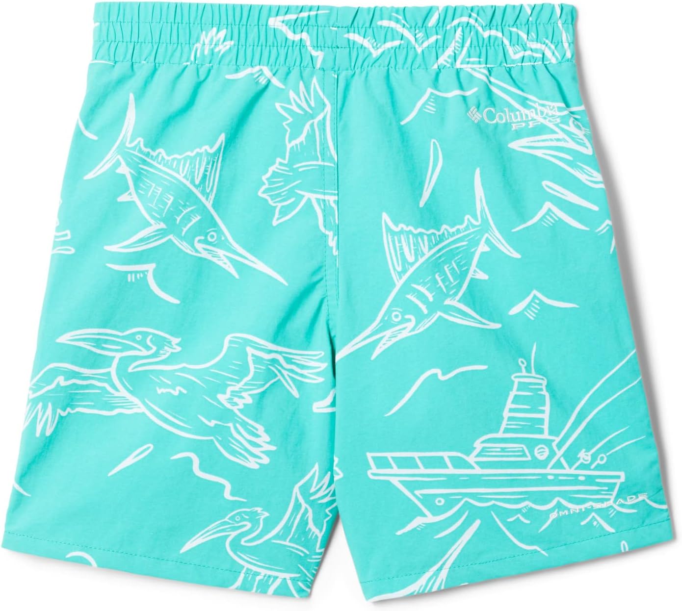 Columbia Unisex-Child Super Backcast шорты, Electric Turquoise Mighty Marlin — фото 2