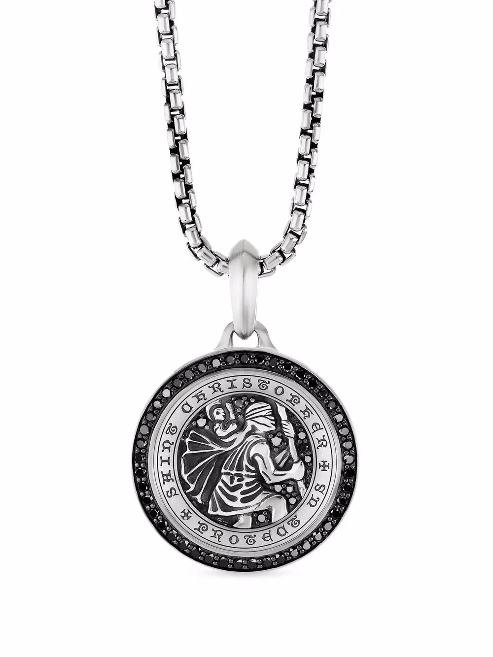

Серебряная подвеска St. Christopher с бриллиантами (34.5 мм) David Yurman, серебяный