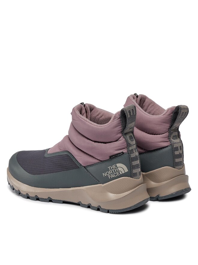 Женские зимние ботинки The North Face короткие стеганые, розово-серый — фото 3