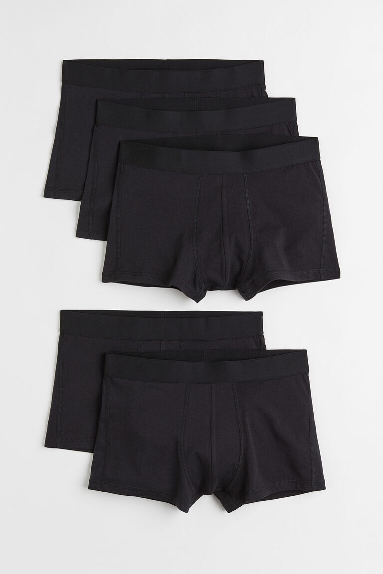 

Комплект трусов H&M With Lycra, 5 предметов, черный