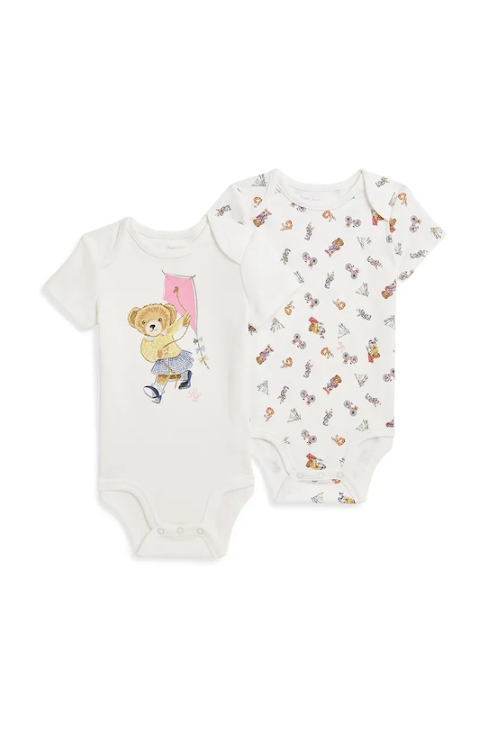 

Хлопковый боди для малышей 2 шт Polo Ralph Lauren, белый