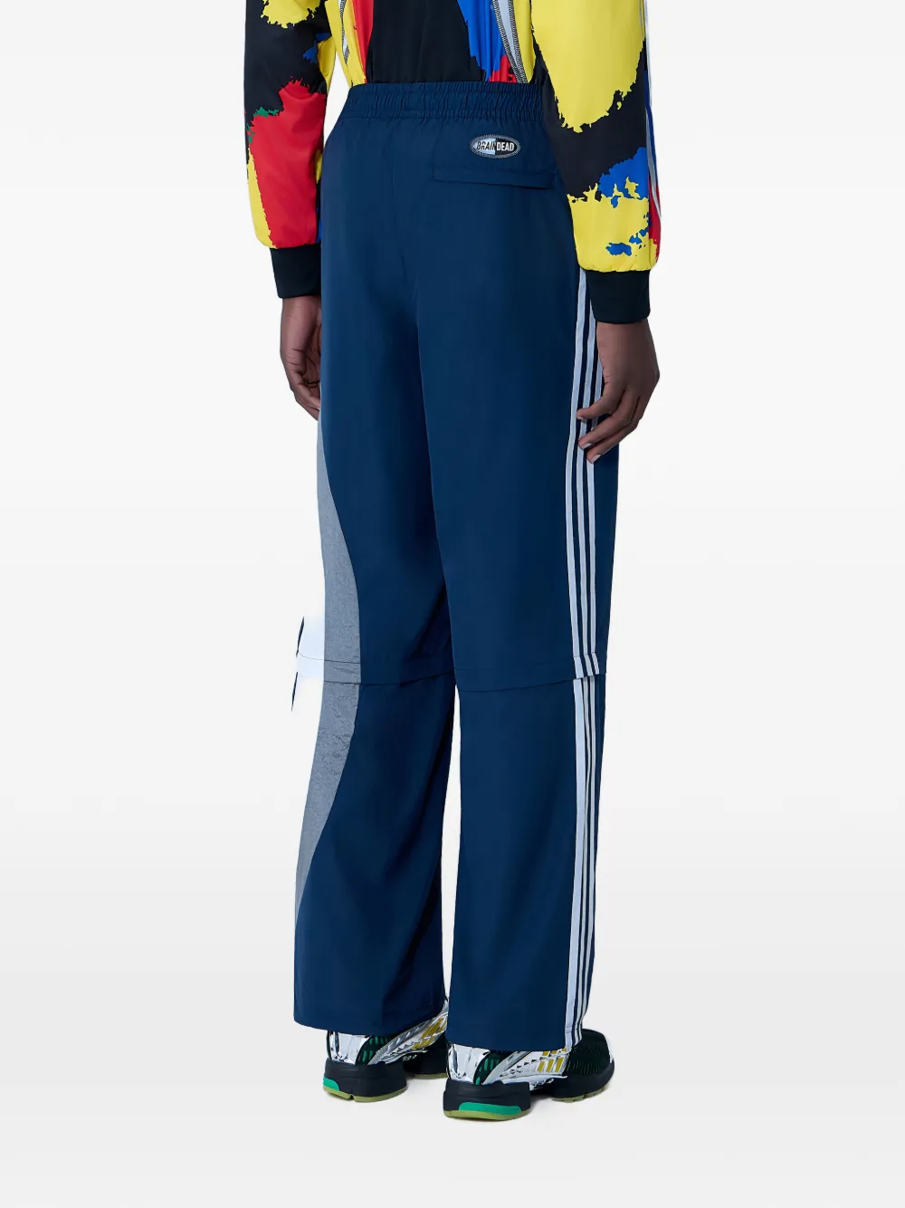Спортивные штаны с логотипом и эластичным поясом X Brain Dead Adidas, синий — фото 3