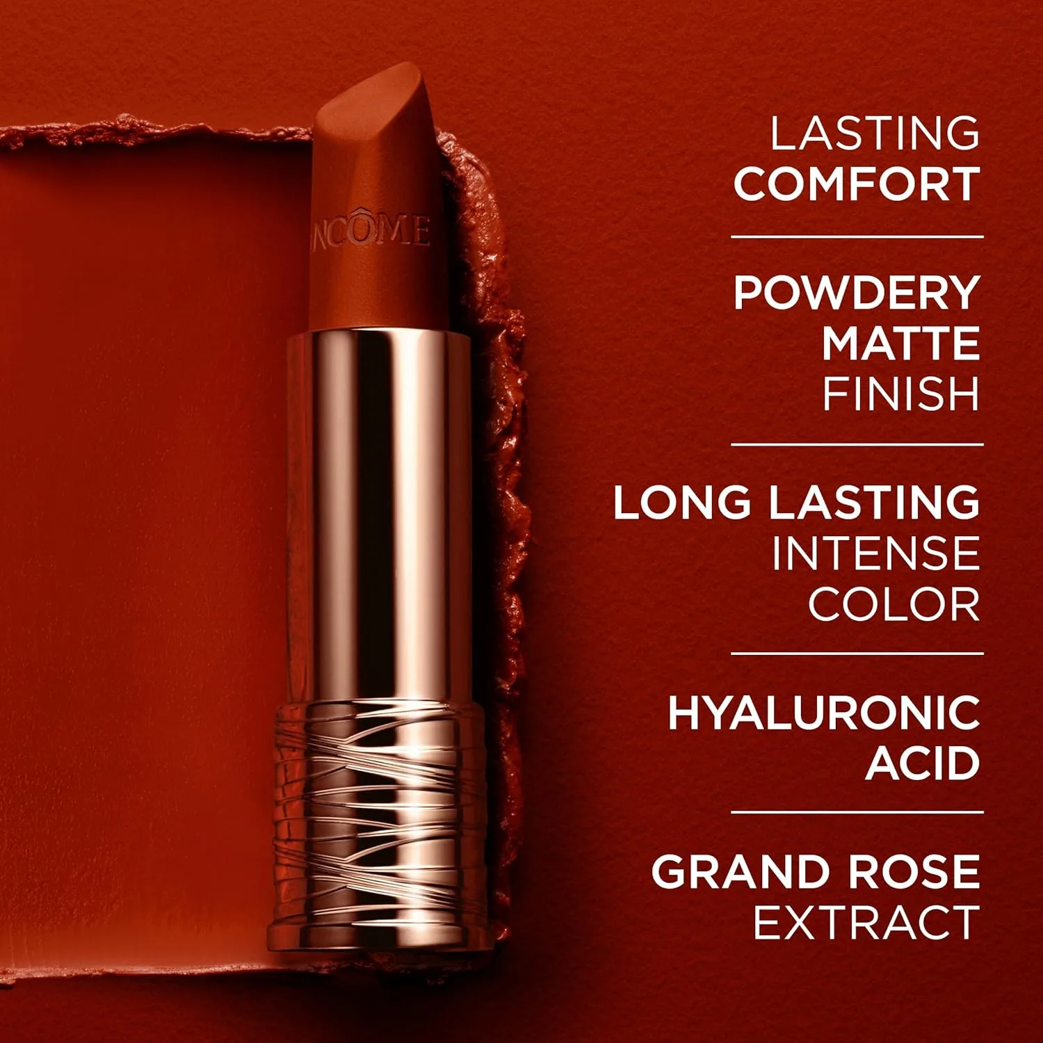 Матовая помада Lancôme L'Absolu Rouge Drama - Насыщенный матовый финиш - Стойкий комфорт и увлажнение, 221 Dramatised Nude: — фото 4