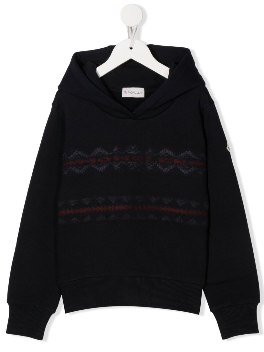 

Moncler Enfant худи вязки интарсия, синий