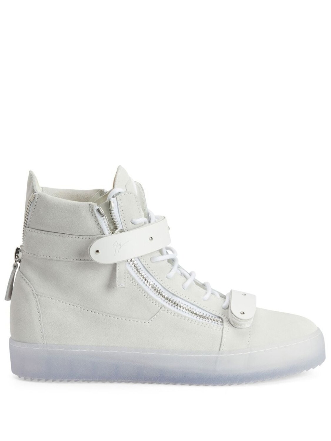

Giuseppe Zanotti высокие кеды с молниями, белый