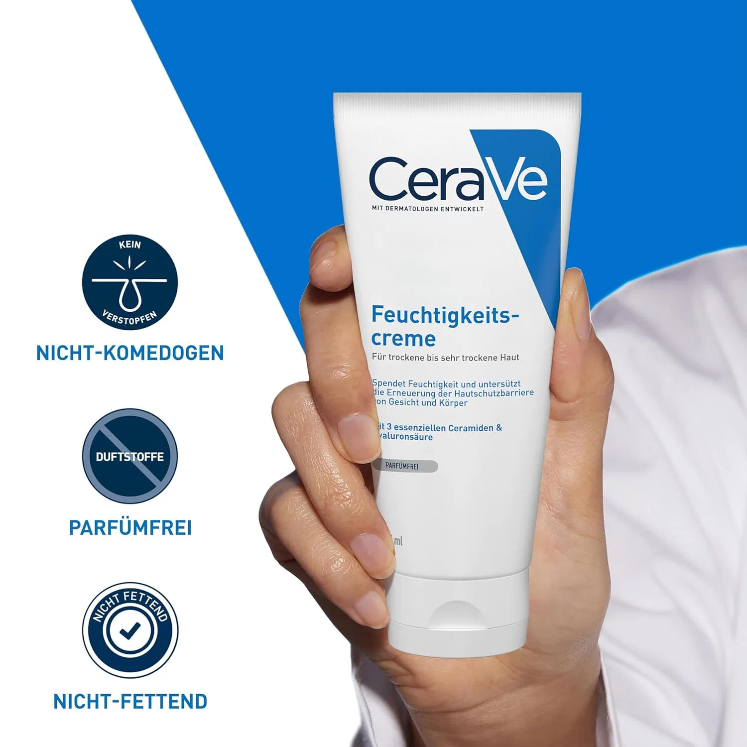 Крем для лица CeraVe — Увлажняющий и тела для сухой кожи , Moisturizer — фото 3
