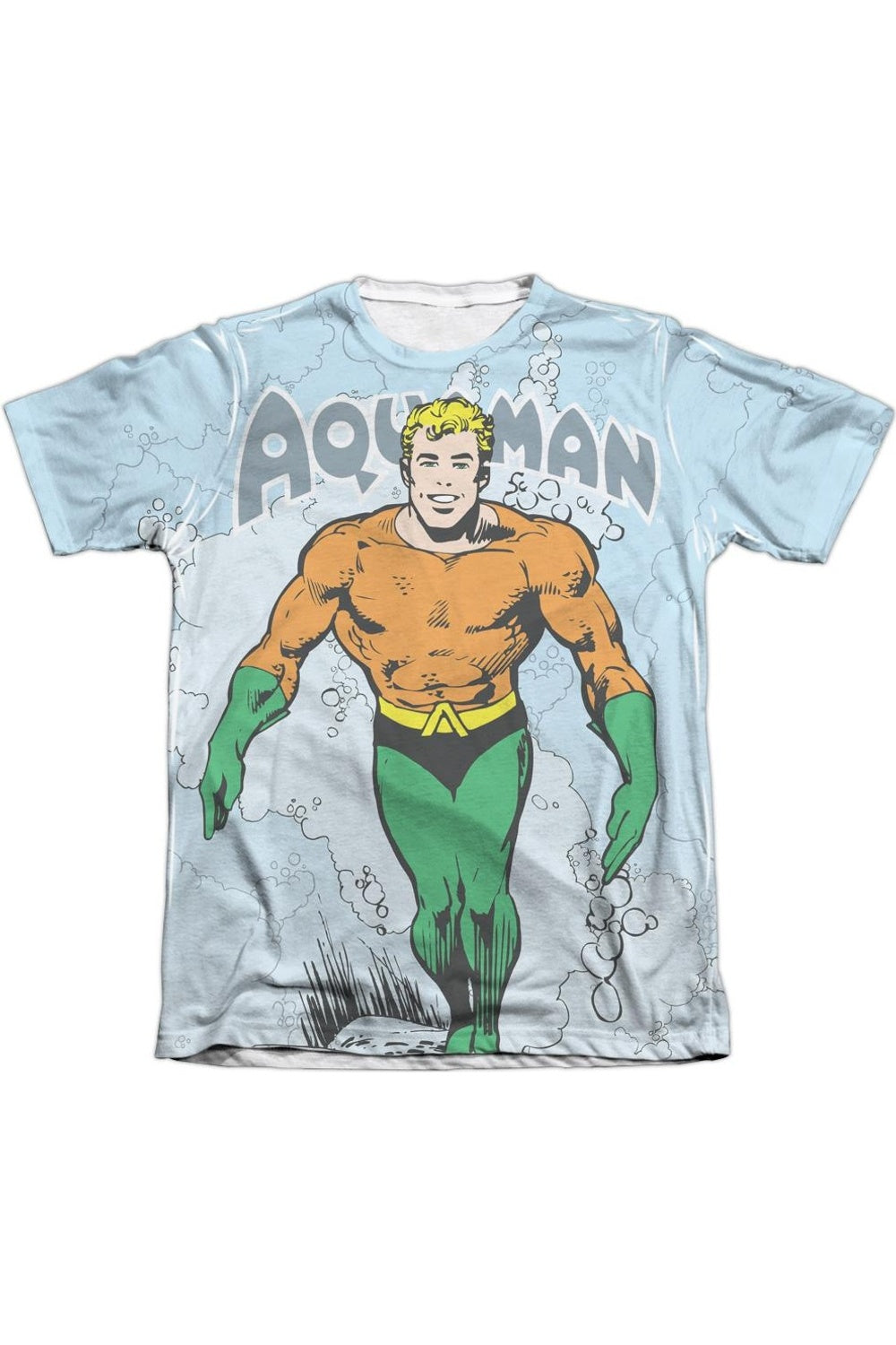 

Футболка с коротким рукавом из полиэстера/хлопка DC Comics Classic Aquaman для взрослых Gildan, белый