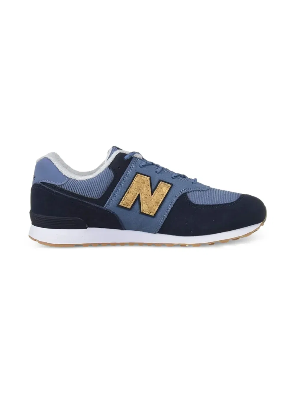 Кроссовки 574 с вельветовыми вставками New Balance Kids, синий