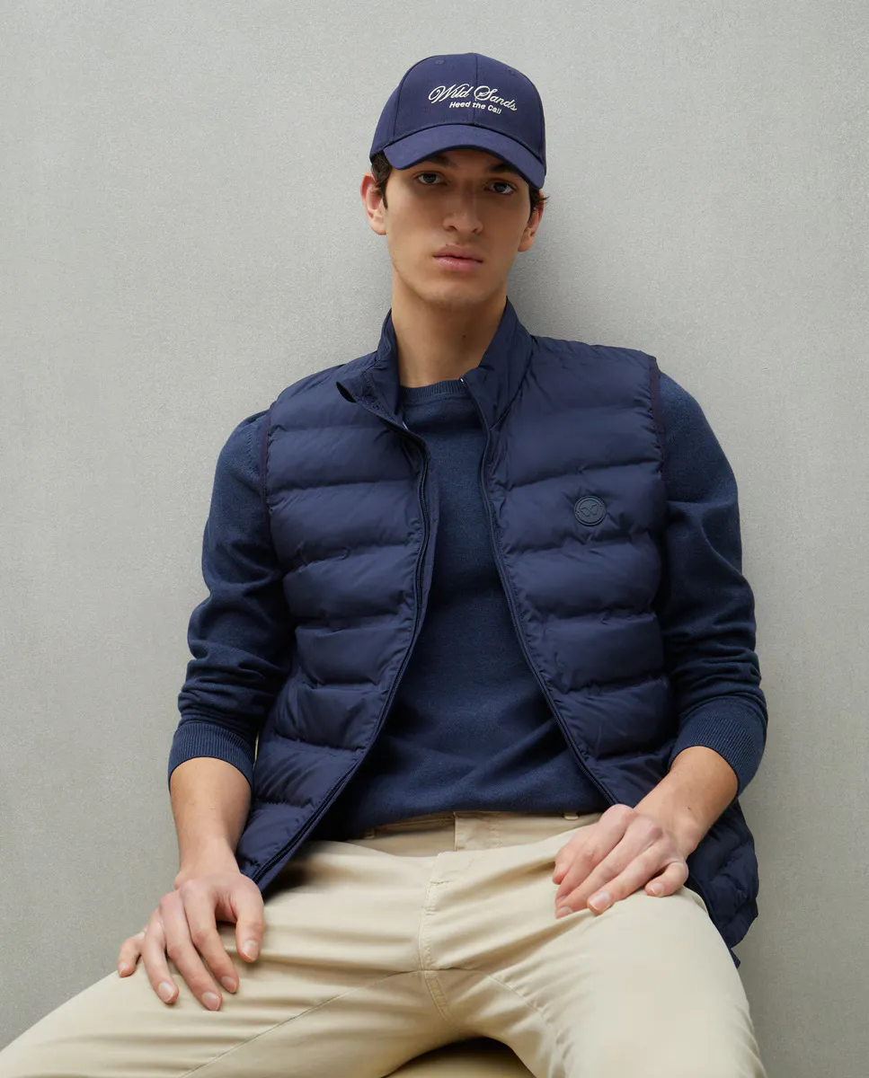 

Мужской легкий водоотталкивающий жилет с подкладкой Easy Wear, тёмно-синий