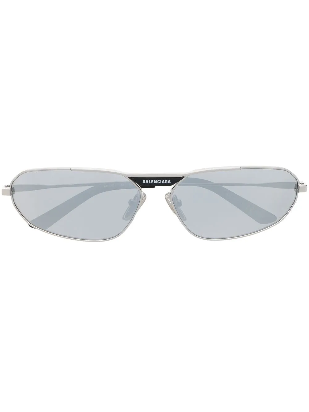 

Солнцезащитные очки в овальной оправе Balenciaga Eyewear, серебряный