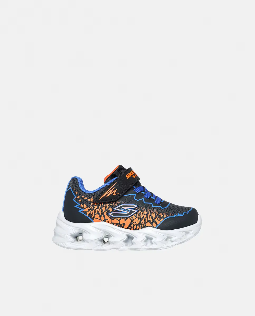 

Кроссовки S Lights для маленьких мальчиков с низкими кедами и подсветкой Skechers, черный