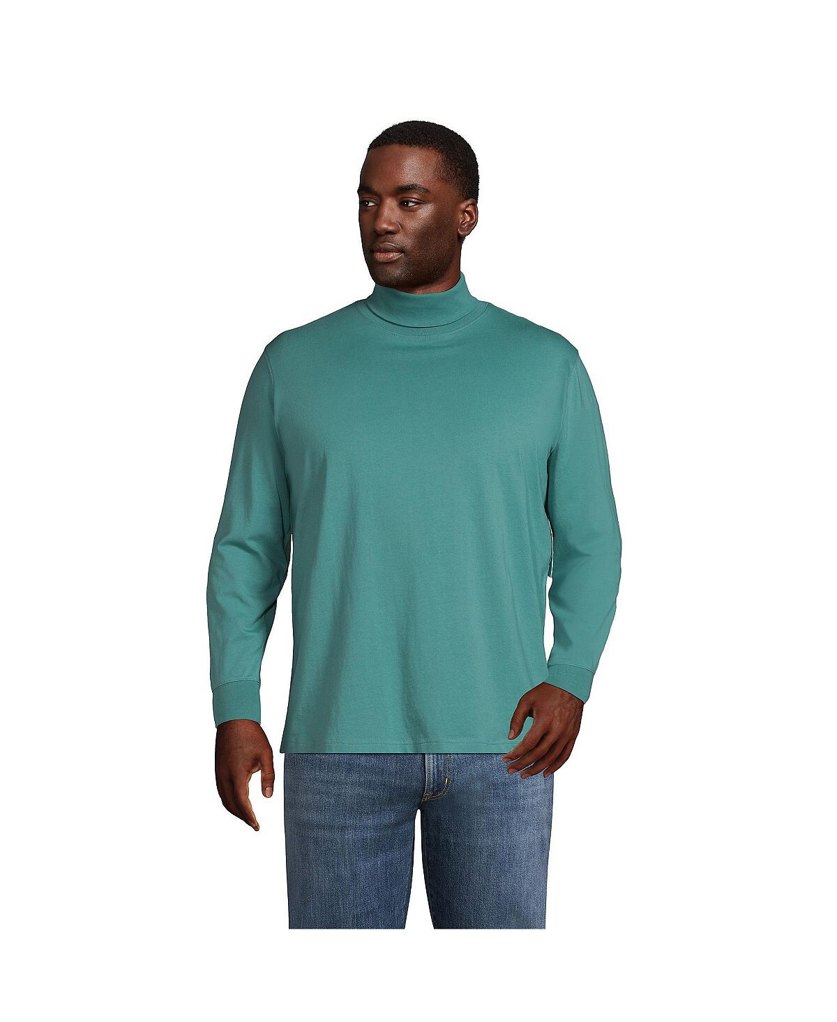 

Мужская футболка с водолазкой Big & Tall Super-T Lands' End