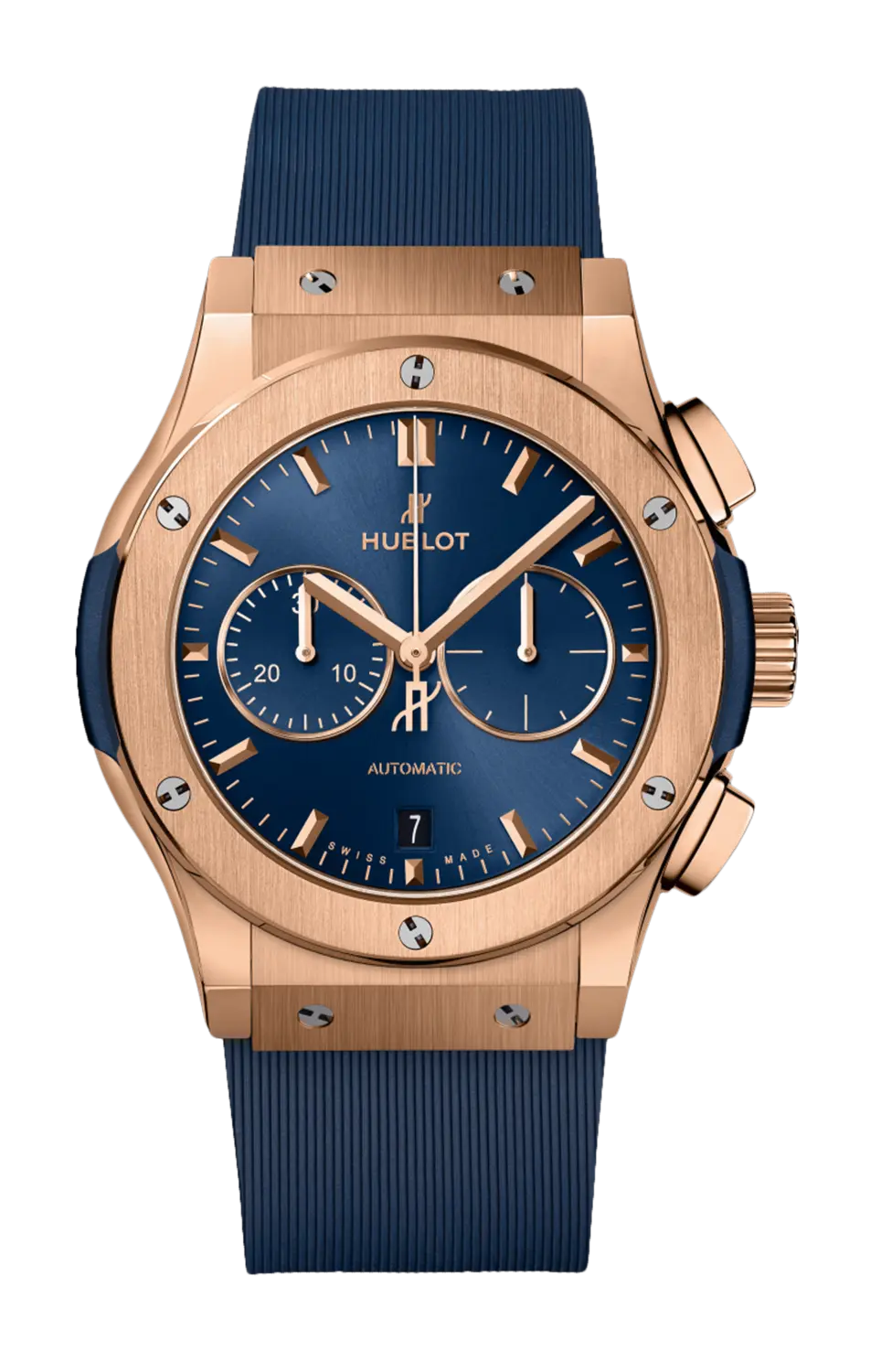 

Часы classic fusion chronograph king gold blue 42 мм Hublot