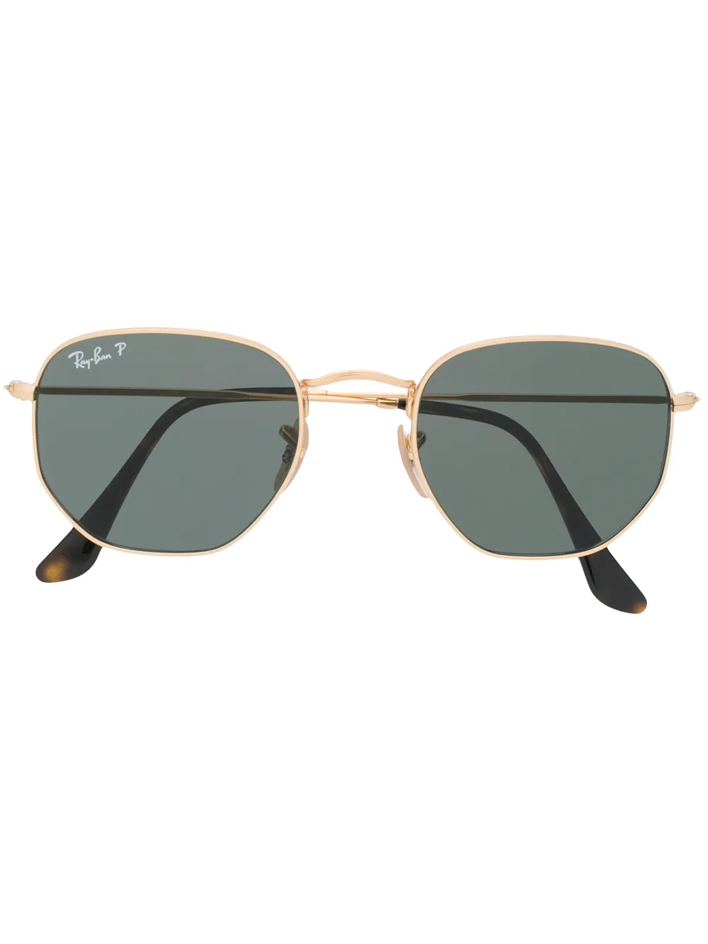 

Солнцезащитные очки с поляризацией в шестиугольной оправе Ray-Ban, золотой