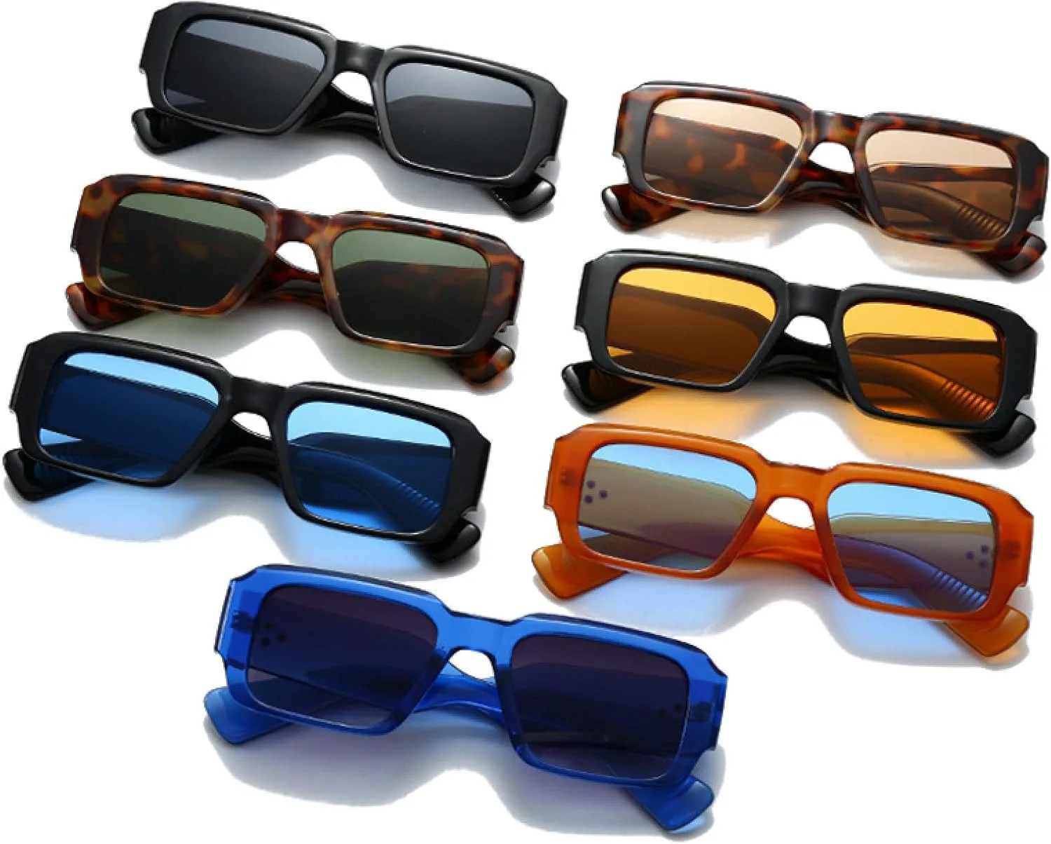 

Солнцезащитные очки с защитой от УФ-излучения UV400 для женщин и мужчин | Яркие заклепки, широкие дужки | для занятий спортом на открытом воздухе DSVIGF, Orange Blue