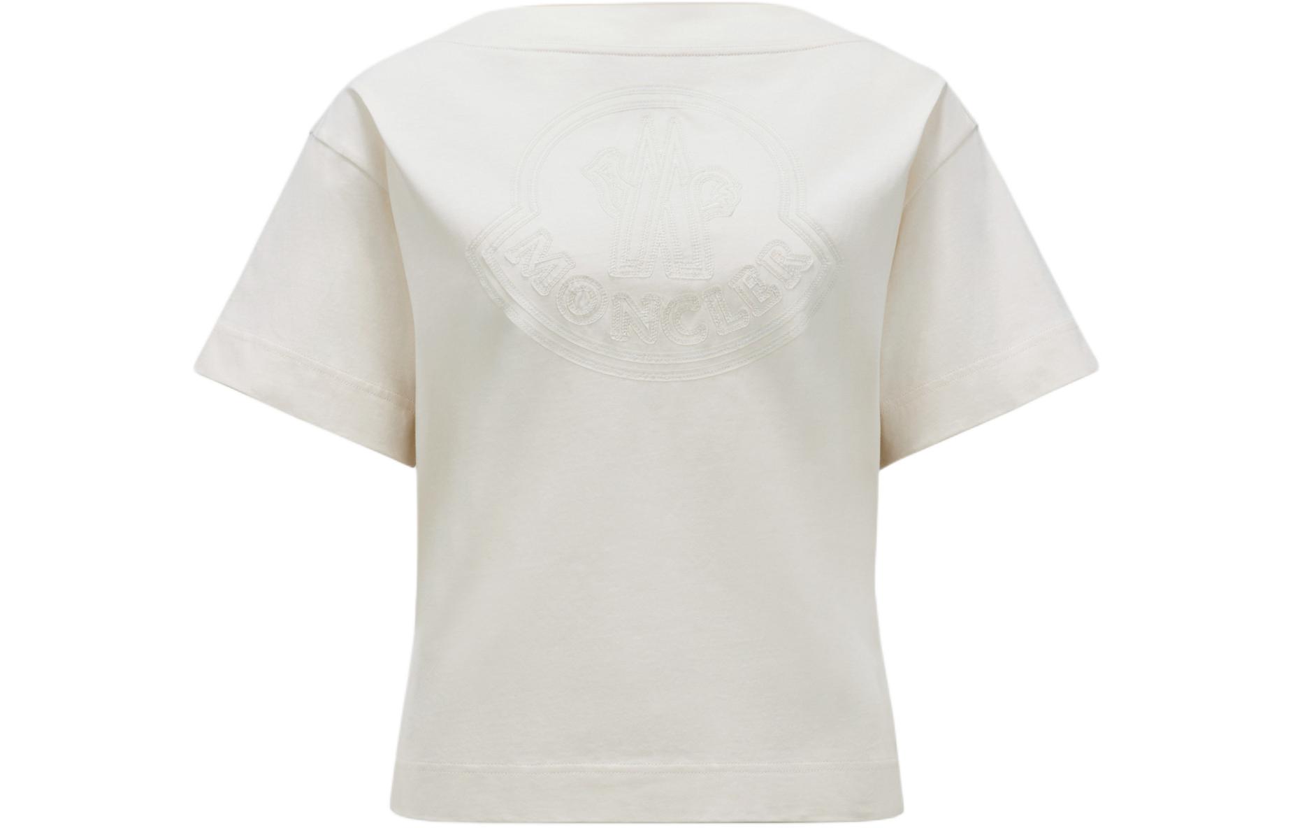 

Футболка с вышитым логотипом Moncler, белый
