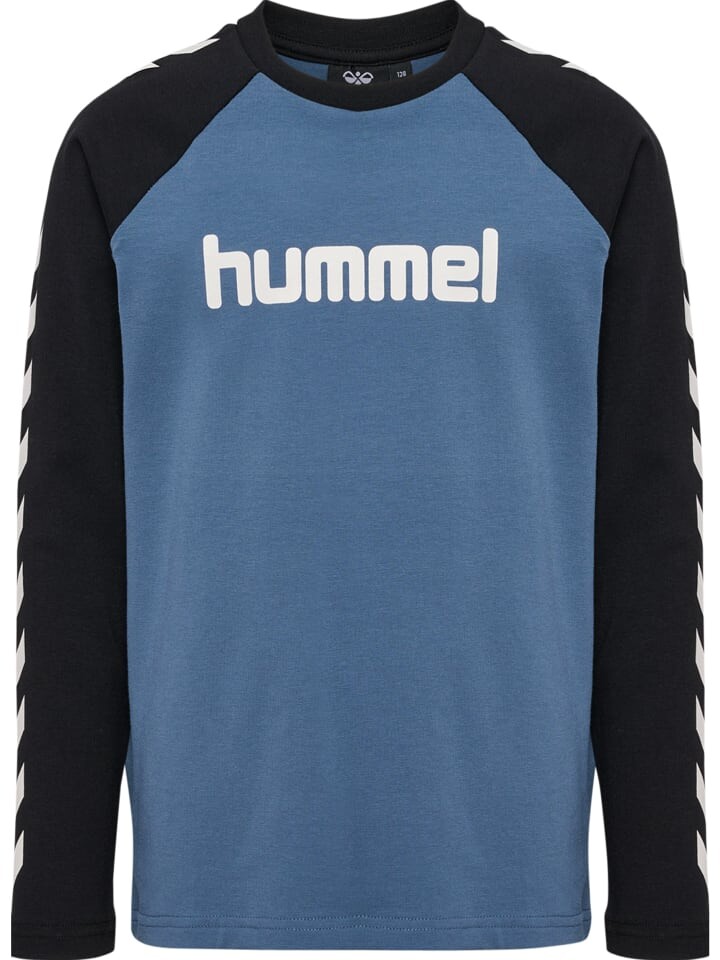 

Футболка Hummel L/S Hmlboys Jungen, цвет bering sea/black