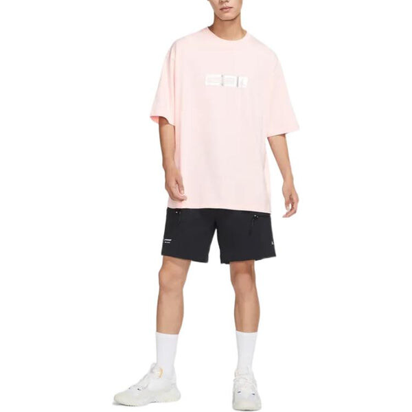 Футболка Air Jordan Solid Color Round Neck Pullover Brand Multi-Color Short Sleeve T-Shirt Men's Light Pink, мультиколор — фото 3