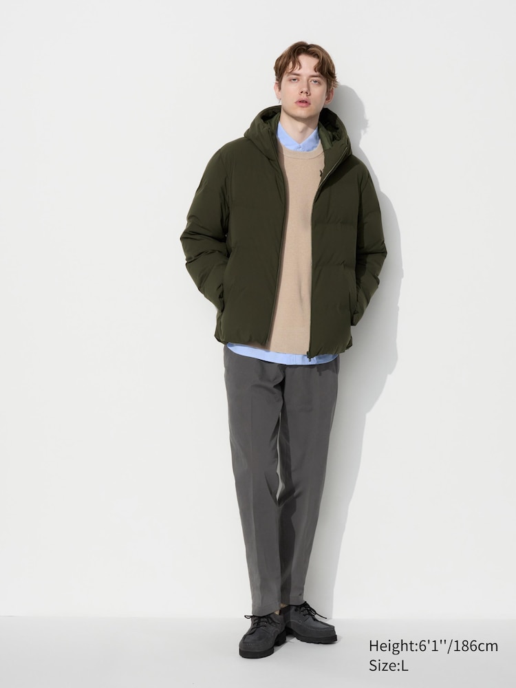 

Элегантные брюки до щиколоток хлопковые, длинные Uniqlo, цвет 57 зеленый зеленый