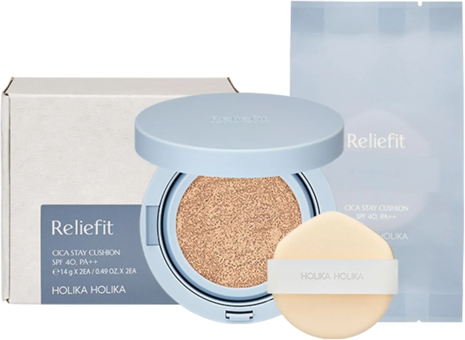Тональное средство Holika Holika Lily Fit Dearly Stay Cushion, оттенок Honey Beige, 14 г + рефилл
